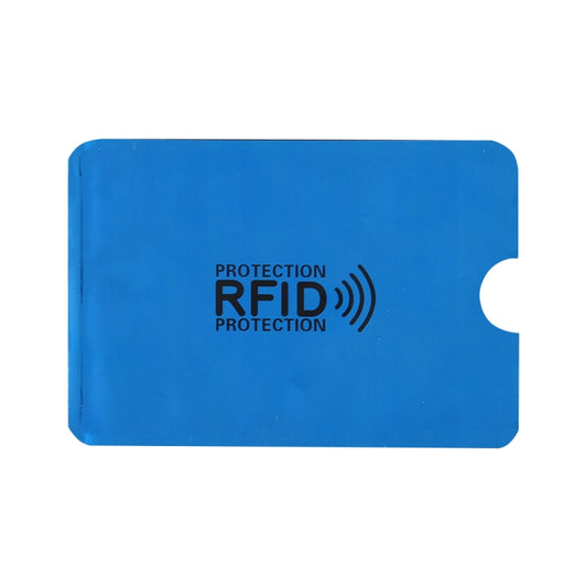 100pcs Aluminum Foil RFID Blocking Credit Card ID Bank Card Case Card Holder Cover, Size: 9 x 6.3cm (Blue) by bashfashion
