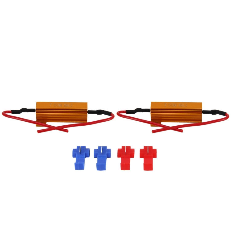 2 PCS Car Canbus Error Canceller Decoder Load Resistor LED 50W 8 Ohm No Blinking Decoder by bashfashion