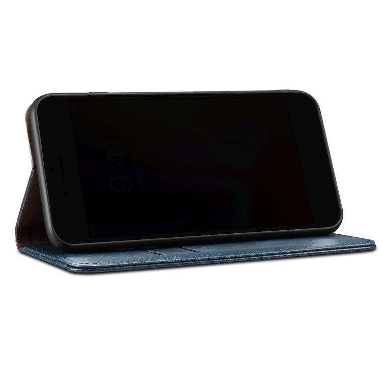 For Xiaomi Redmi Note 9 5G (CN Version) Simple Wax Crazy Horse Texture Horizontal Flip Leather Case with Card Slots & Wallet(Navy Blue) by bashfashion