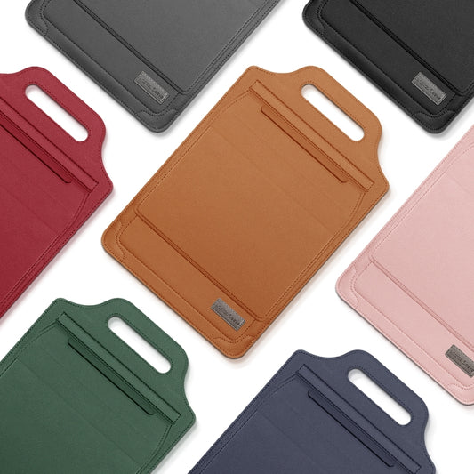 15 inch Multifunctional Mouse Pad Stand Handheld Laptop Bag(Grey) by bashfashion