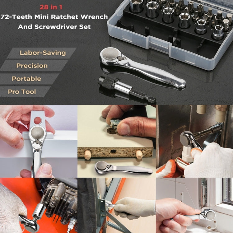 28 in 1 Ratcheting Screwdriver Set by bashfashion