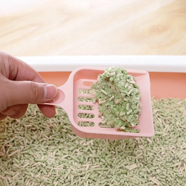 Small Size Cat Litter Shovel Hollow Tofu Cat Litter Cleaning Tool 19cm(Random Color) by bashfashion