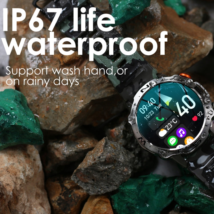 K59 IP67 BT5.0 1.43inch Smart Watch Support Voice Call / Sleep Detection(Orange) by bashfashion