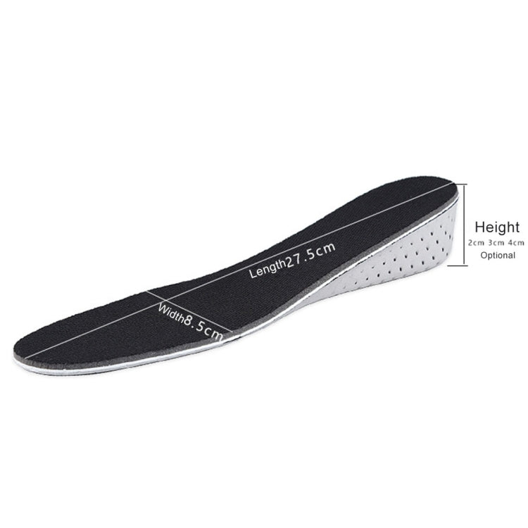 1 Pair EVA Breathable Insert Shoes Height Increase Insoles, Height: 4cm by bashfashion