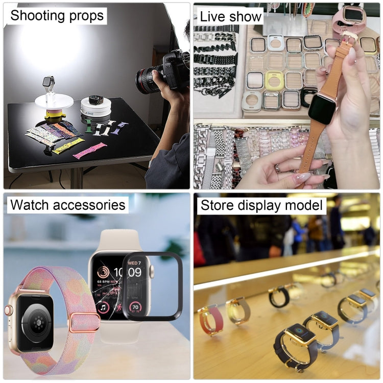 For Apple Watch SE 2022 40mm Color Screen Non-Working Fake Dummy Display Model, For Photographing Watch-strap, No Watchband (Starlight) by bashfashion