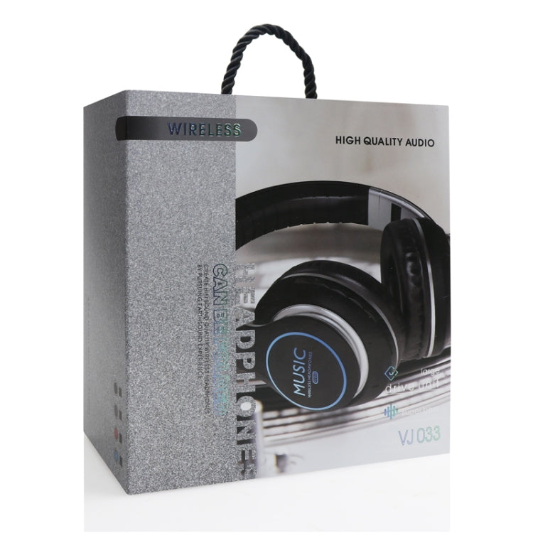 VJ033 Multi-function Upgrade Bluetooth 5.0 Headset Stereo Wireless LED Microphone FM Radio Headset(Blue) by bashfashion