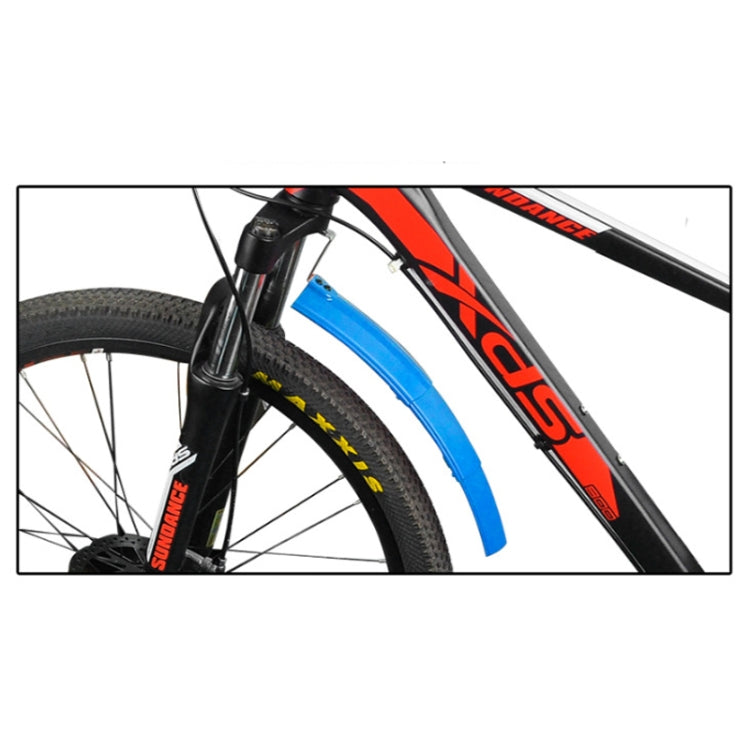 Bicycle Telescopic Folding Mudguard 27.5 Inch Extended Water Retaining LED Taillight(Red) by bashfashion