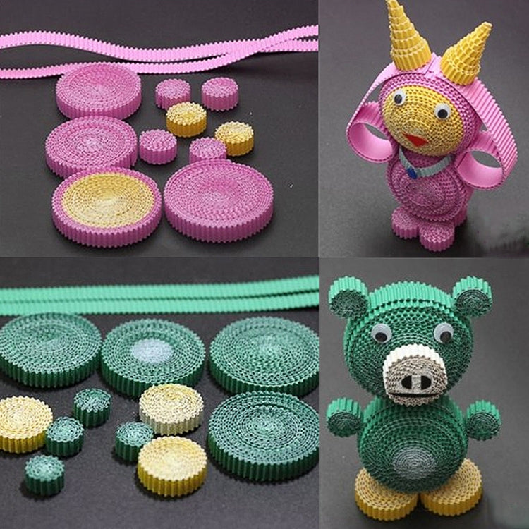 10 Sheets Corrugated Paper Thickened Wrapping Paper Handmade DIY Wrapping Paper Material, Specification: 50x70cm(Light Blue) by bashfashion