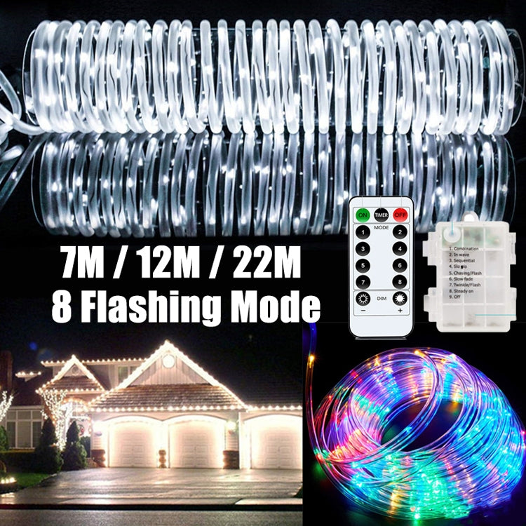 Holiday Party Decoration Tube String Lights LED Garden Decoration Casing Light with Remote Control, Spec: 12m 100 LEDs USB Powered(Warm Light) by bashfashion