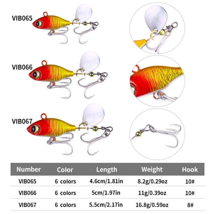 HENGJIA Submerged VIB Fake Lures Sequin Lures, Size: 4.8cm 7g(2) by HENGJIA
