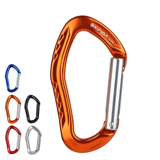 XINDA 22KN Rock Climbing Straight Quickdraw Spring-loaded Gate Buckle Aluminum Carabiner(Blue) by XINDA