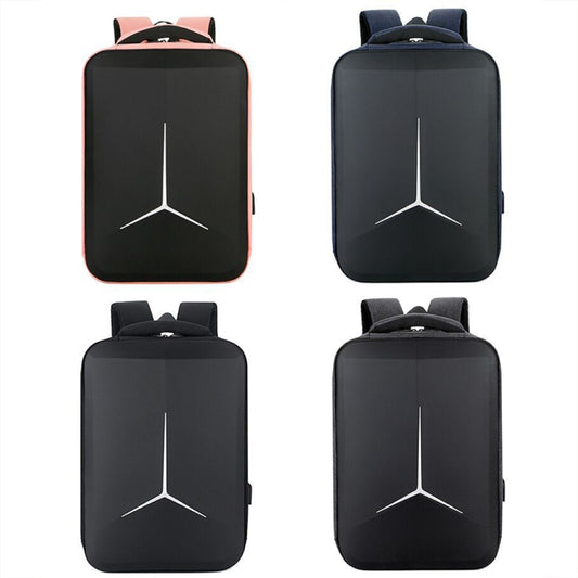 15 inch Multifunctional Waterproof Business Sports Laptop Backpack with USB Port(Black) by bashfashion