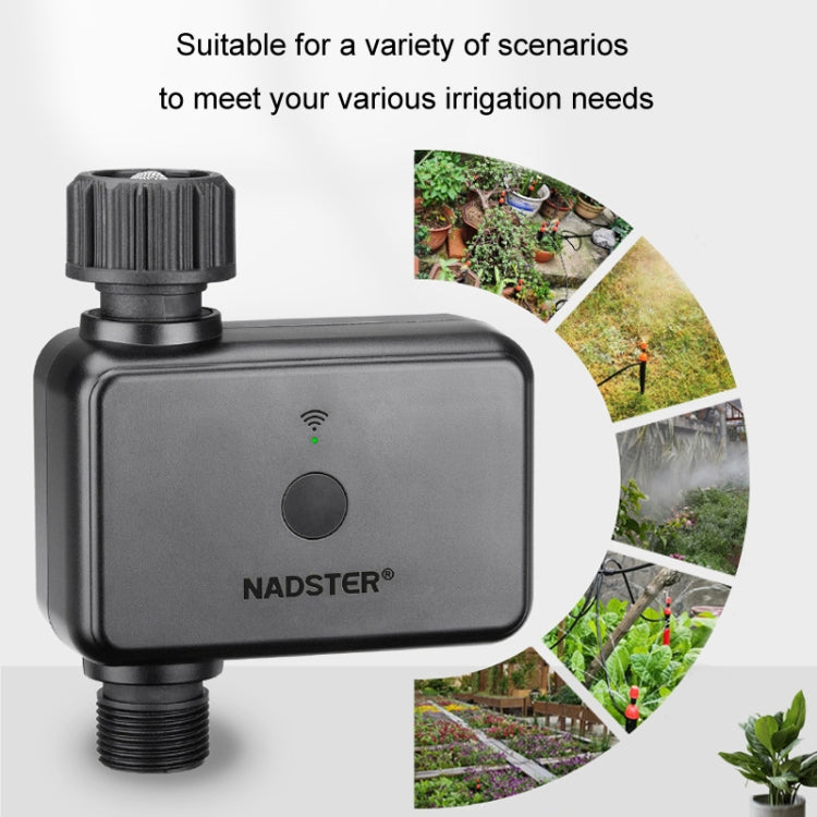 NADSTER US Plug Bluetooth WiFi Remote Automatic Timed Flower Watering Controller, Specification: Dual Outlet by NADSTER