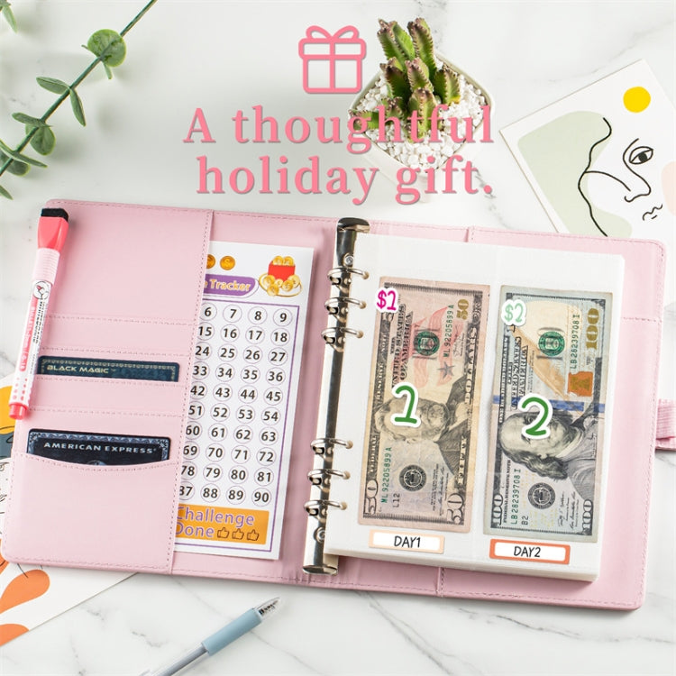 25sheets /Set A5 6 Holes Save Money Challenge Envelopes Replacement Inner Page, Spec: Set 1 by bashfashion