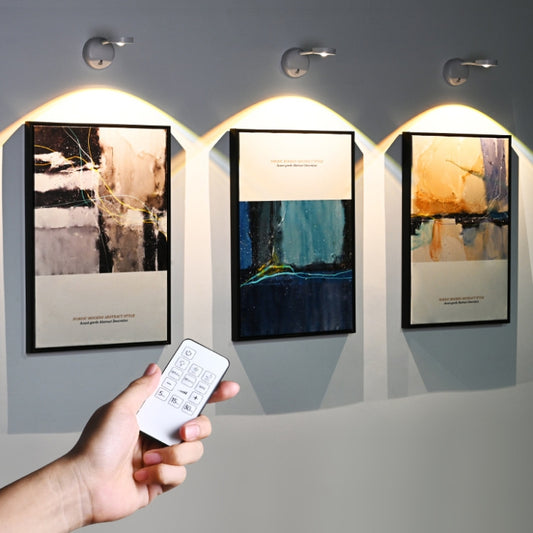 Rechargeable LED Motion Sensor Wireless Spotlight With Remote Control 2000mAH White by bashfashion