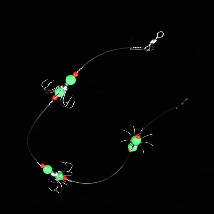 56cm Total Length Night Fishing Fluorescent 8-Claw Fishing Hook Squid String Hook Set, Spec: Bagged by bashfashion