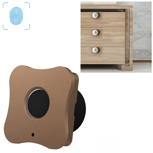 T5 Flower Version Aluminum Alloy Panel Fingerprint Drawer Lock(Pink) by bashfashion