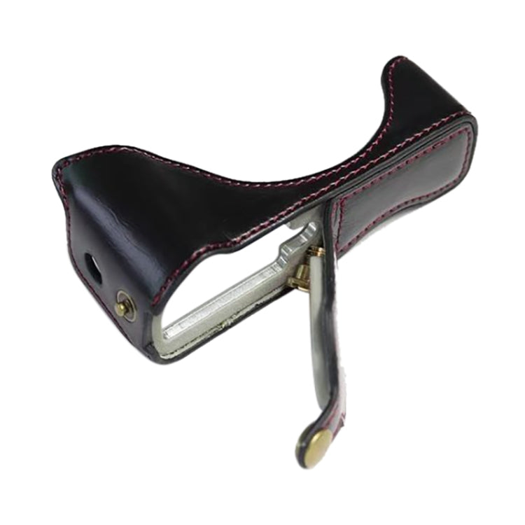 1/4 inch Thread PU Leather Camera Half Case Base for Canon G7 X Mark III / G7 X3 (Black) by bashfashion