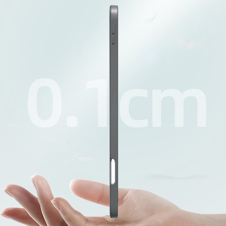 For iPad Pro 11 2022 / 2021 / 2020 Mutural YASHI Series TPU + PU Cloth Pattern Texture Horizontal Flip Leather Tablet Case with Three-folding Holder & Pen Slot & Wake-up / Sleep Function(Black) by Mutural