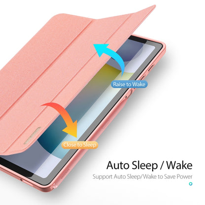 For Galaxy Tab S6 Lite 10.4 inch / S6 Lite 2024 DUX DUCIS Domo Series Horizontal Flip Magnetic PU Leather Case with Three-folding Holder & Pen Slot & Sleep / Wake-up Function(Pink) by DUX DUCIS