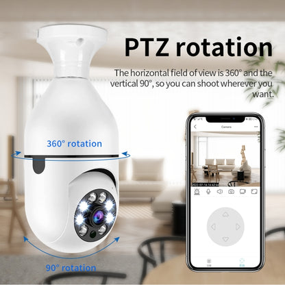 A6 2MP HD Light Bulb WiFi Camera Support Motion Detection/Two-way Audio/Night Vision/TF Card With 16G Memory Card by bashfashion
