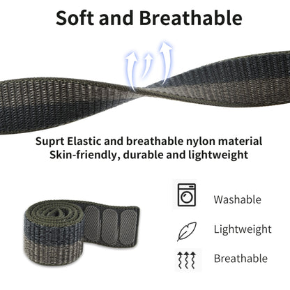 For Garmin Fenix 7 Hook And Loop Fastener Nylon Watch Band(Grey Camouflage) by bashfashion