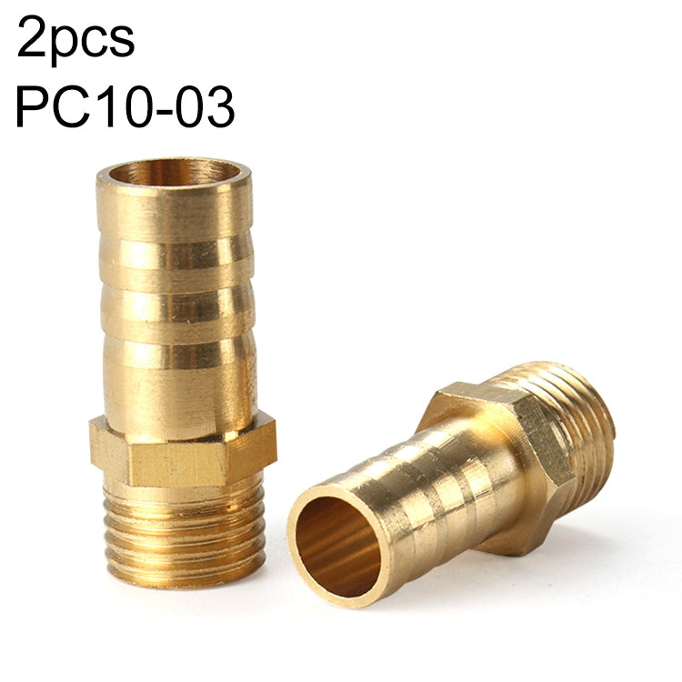 PC10-03 LAIZE 2pcs Pneumatic Components Pagoda PC External Thread by LAIZE