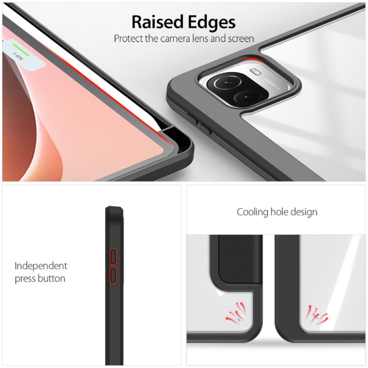 For Xiaomi Pad 6 / 6 Pro DUX DUCIS TOBY Series Antiskid Leather Tablet Case with Sleep / Wake-up Function(Black) by DUX DUCIS