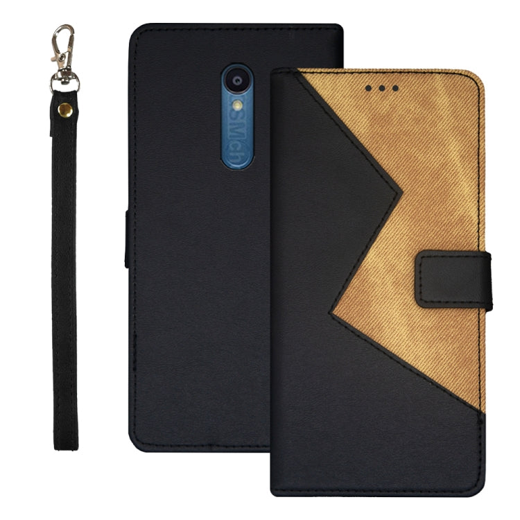 For Sharp Rouvo V idewei Two-color Splicing Leather Phone Case(Black) by idewei