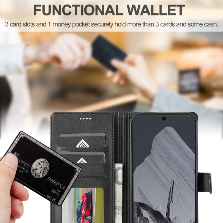 For Google Pixel 9 / 9 Pro LC.IMEEKE Calf Texture Flip Leather Phone Case(Black) by LC.IMEEKE