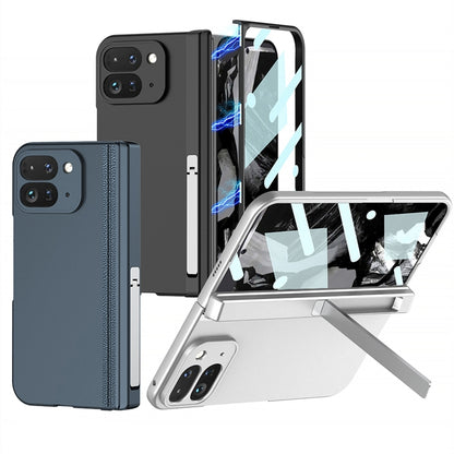 For Google Pixel 9 Pro Fold GKK Integrated Fold Hinge Full Coverage Phone Case with Holder(Black) by GKK