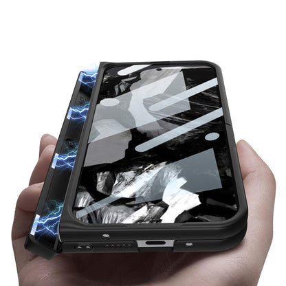 For Google Pixel 9 Pro Fold GKK Integrated Fold Hinge Full Coverage Phone Case with Holder(Black) by GKK