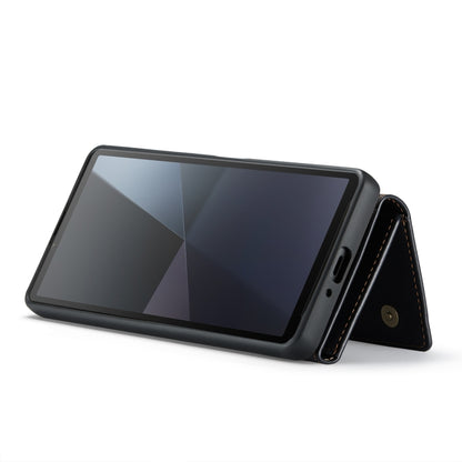 For Sony Xperia 10 VI DG.MING M1 Series 3-Fold Multi Card Wallet + Magnetic Phone Case(Black) by DG.MING