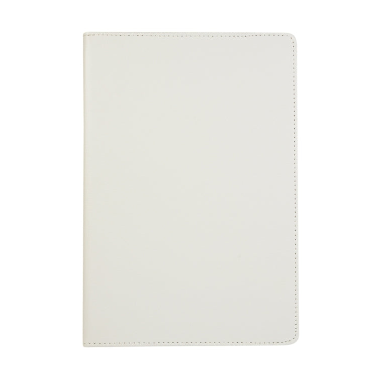 For Samsung Galaxy Tab S10 FE / S9 FE / S9 Litchi Texture 360 Degrees Rotation Holder Leather Tablet Case(White) by bashfashion