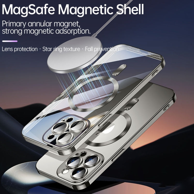 For iPhone 15 Pro Max SULADA MagSafe Plating TPU Shockproof Phone Soft Case(Titanium Blue) by SULADA