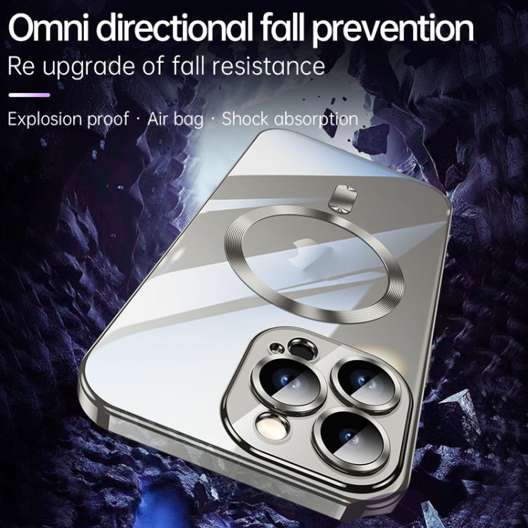 For iPhone 15 SULADA MagSafe Plating TPU Shockproof Phone Soft Case(Silver) by SULADA