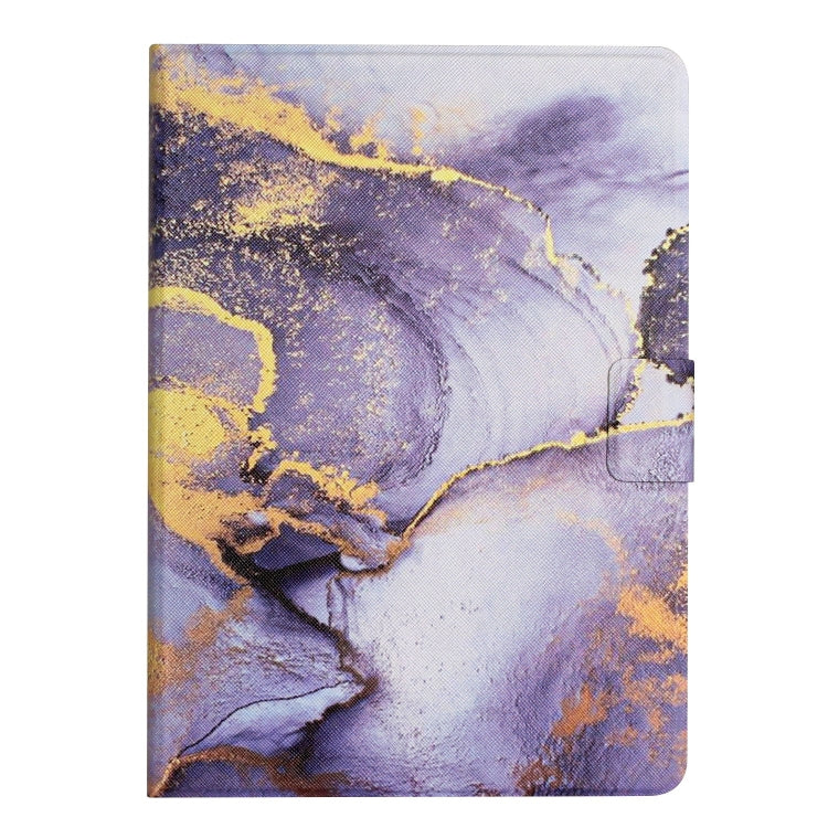 For Samsung Galaxy Tab A11 / A9 Marble Pattern Smart PU Tablet Case with Sleep / Wake-up Function(Purple) by bashfashion