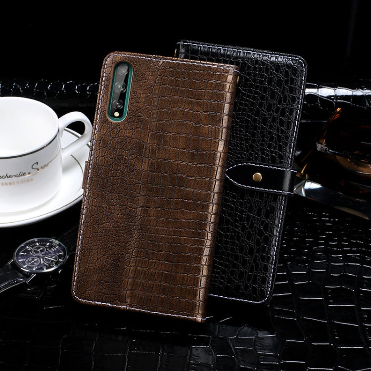 For Huawei Y8p idewei Crocodile Texture Horizontal Flip Leather Case with Holder & Card Slots & Wallet(Black) by idewei