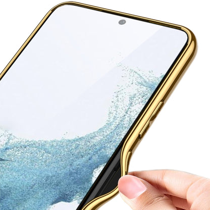 For Samsung Galaxy S24 5G GKK Plating TPU + Leather Full Coverage Phone Case(Black) by GKK