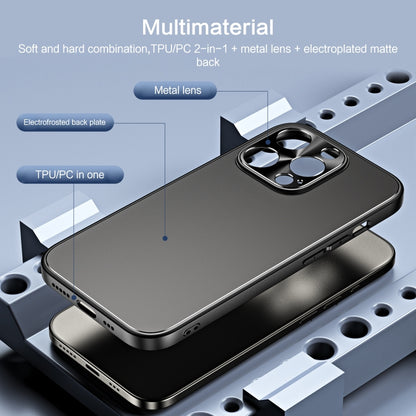 For iPhone 15 Pro Max R-JUST RJ-61 Electroplating Frosted TPU + PC Phone Case with Holder(Silver) by R-JUST