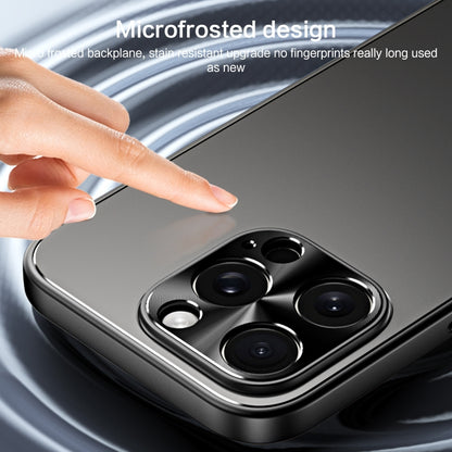 For iPhone 14 Pro Max R-JUST RJ-61 Electroplating Frosted TPU + PC Phone Case with Holder(Pink) by R-JUST