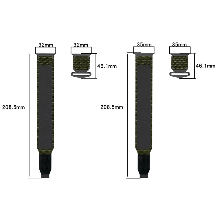 For Apple Watch Series 3 42mm Nylon Hook And Loop Fastener Watch Band(Army Green) by bashfashion