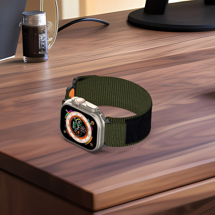 For Apple Watch Series 10 46mm Nylon Hook And Loop Fastener Watch Band(Grey) by bashfashion