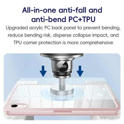 For iPad Pro 12.9 2022/2021/2020 ZGA Tri-Fold 360 Rotation Smart Leather Tablet Case(Black) by ZGA