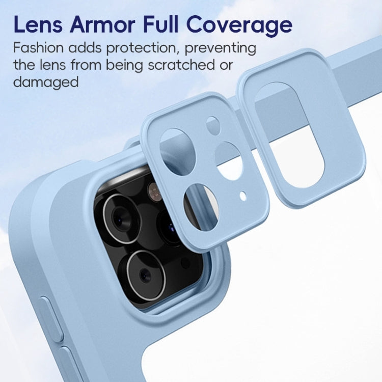 For iPad 10.2 2021/2020/2019 ZGA Tri-Fold 360 Rotation Smart Leather Tablet Case(Blue) by ZGA