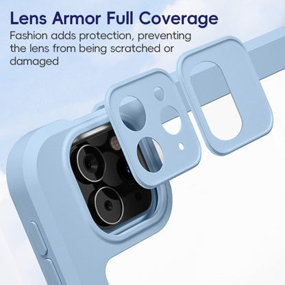 For iPad Pro 11 2022 / 2021 / 2020 ZGA Tri-Fold 360 Rotation Smart Leather Tablet Case(Pink) by ZGA