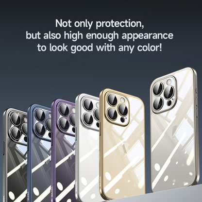 For iPhone 14 SULADA Electroplating Frosted PC + TPU Shockproof Phone Case(Grey) by SULADA