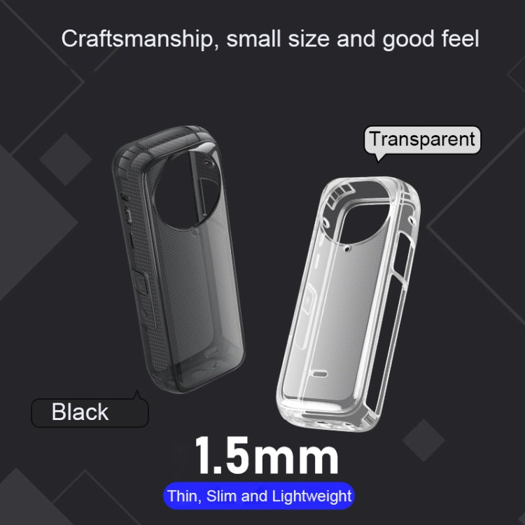 For Insta360 X4 Clear 1.5mm Soft TPU Protective Case With Neck Strap(Transperant) by bashfashion