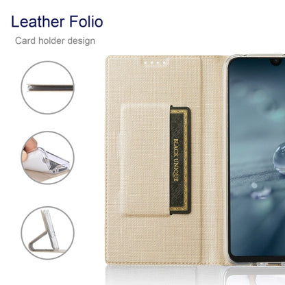 For Sharp Aquos Wish4 ViLi DMX Series TPU + PU Leather Magnetic Phone Case(Gold) by ViLi