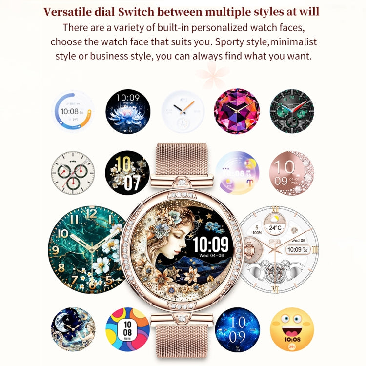 NX17 Pro 1.19 inch AMOLED Screen Steel Strap Smart Watch, Support Health Monitoring / Bluetooth Call(Gold) by bashfashion